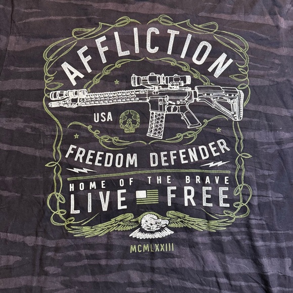 Affliction Freedom Defender graphic camo tee - Picture 3 of 7